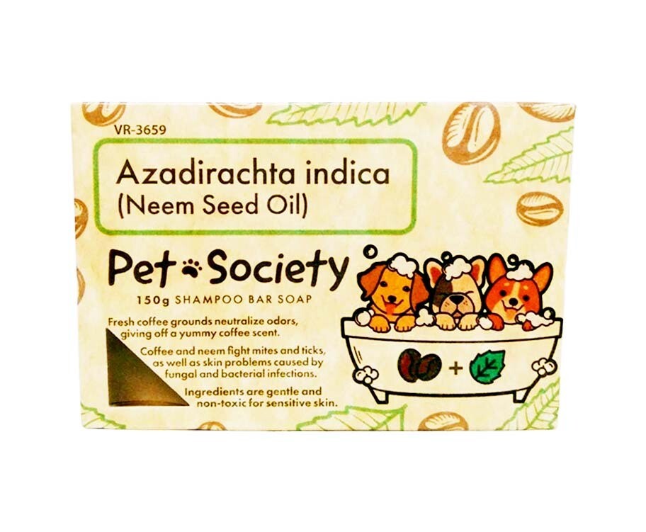 Pet Society Azadirachta indica (Neem Seed Oil) Shampoo Bar Soap 150g