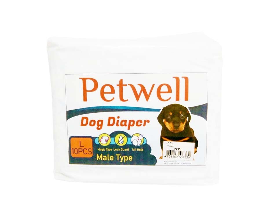 Petwell Dog Diaper Large Male Type 10 Pieces