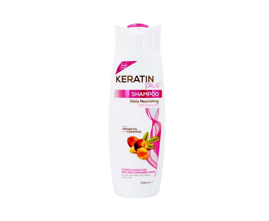 Keratin Plus Shampoo Daily Nourishing Soft &amp; Smooth with Argan Oil and Ceramide 200mL