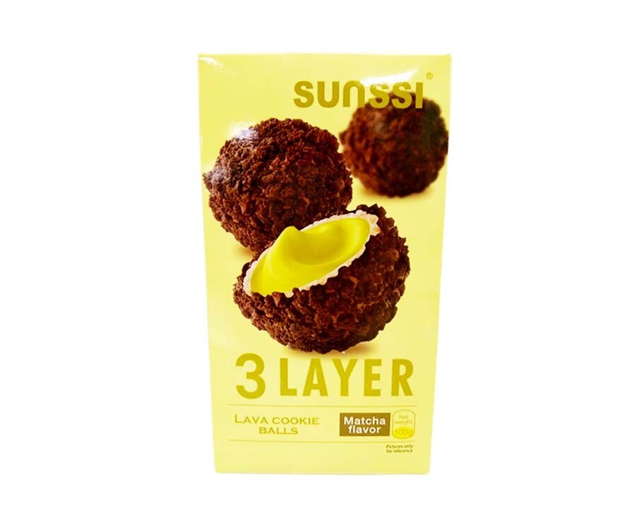 Sunssi 3 Layer Lava Cookie Balls Matcha Flavor 100g