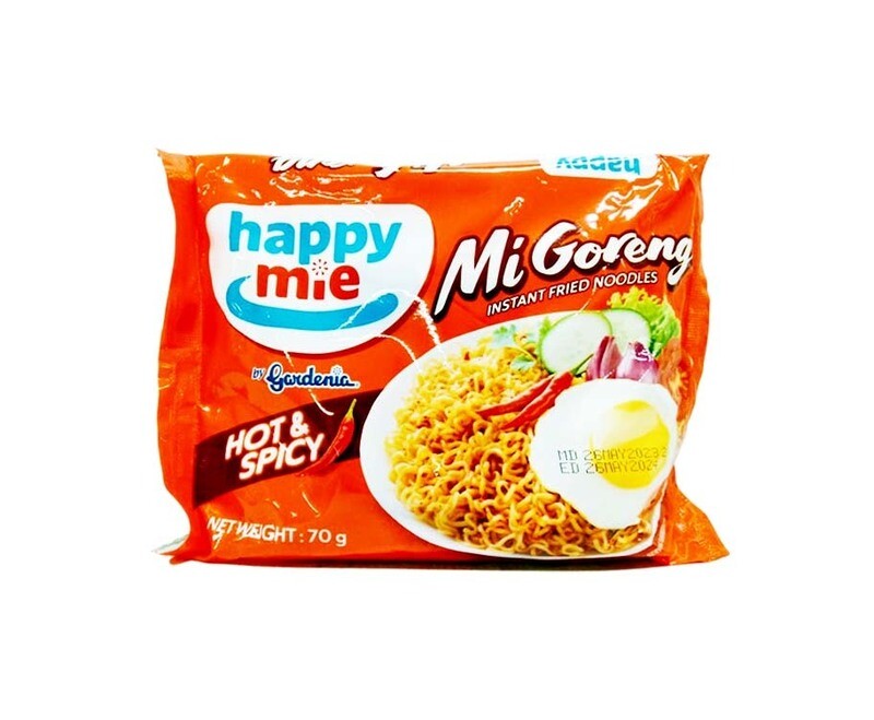 Happy Mie by Gardenia Mi Goreng Instant Fried Noodles Hot &amp; Spicy 70g