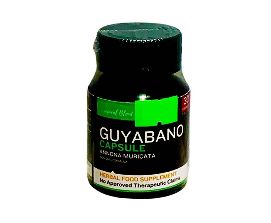 Tropical Blend Guyabano (Annona Muricata) Herbal Food Supplement 30 Capsules