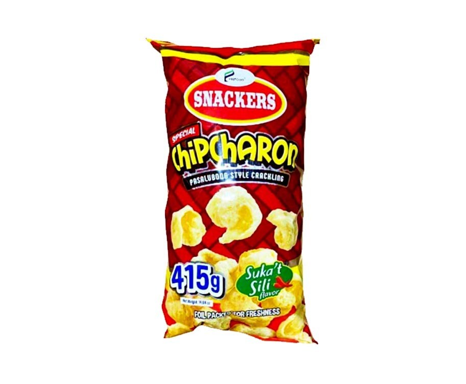 Snackers Special Chipcharon Pasalubong Style Crackling Suka&#39;t Sili Flavor 415g