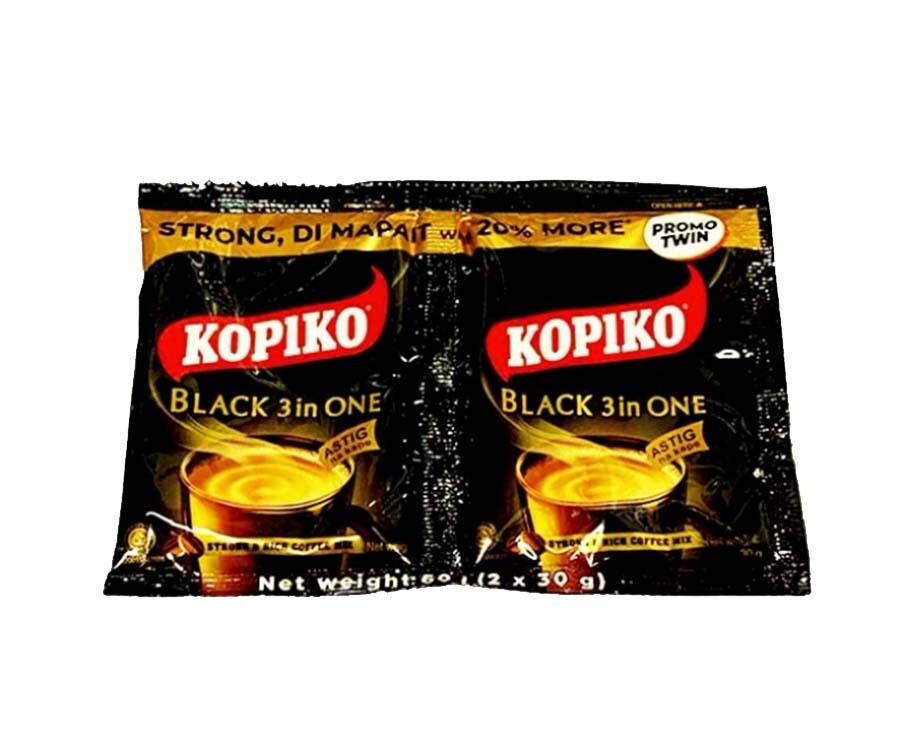 Kopiko Black 3-in-One Strong & Rich Coffee Mix Promo Twin (2 Packs x 30g)