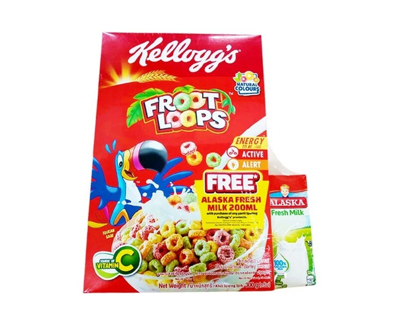 Kellogg’s Froot Loops 300g + Alaska Fresh Milk 200mL