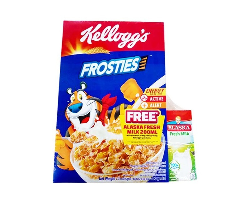 Kellogg&#39;s Frosties 300g + Free Alaska Fresh Milk 200mL