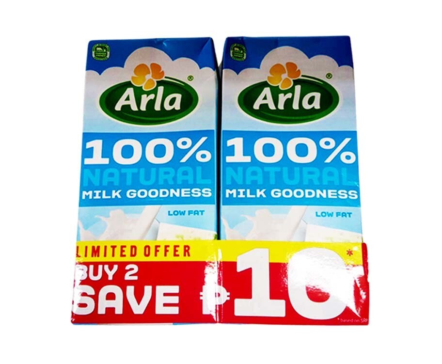 Arla All Natural Milk Goodness Low Fat 1.5% (2 Packs x 1L)