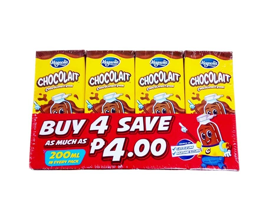 Magnolia Chocolait Chocolate Milk Drink (4 Packs x 200mL)