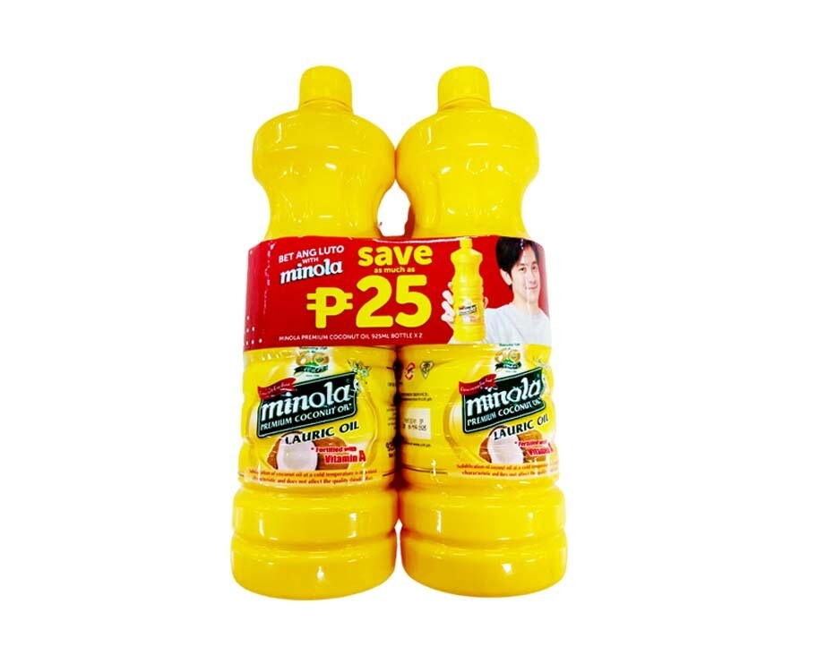 Minola Premium Coconut Oil with Lauric Oil (2 Packs x 925mL)