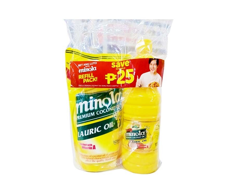 Minola Premium Coconut Lauric Oil (2 Packs x 925mL)