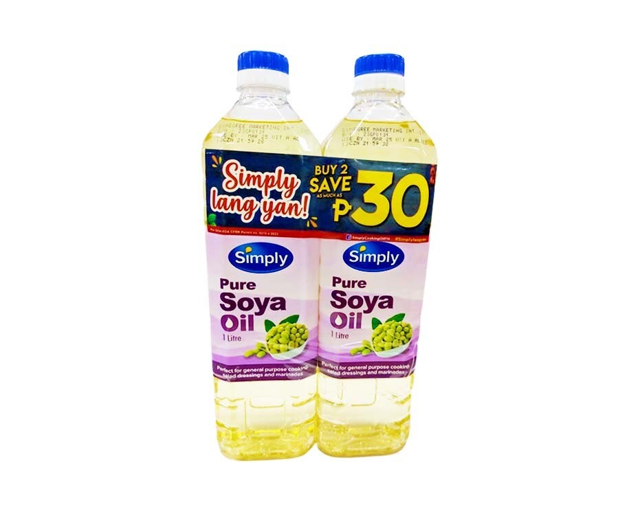 Simply Pure Soya Oil (2 Packs x 1L)