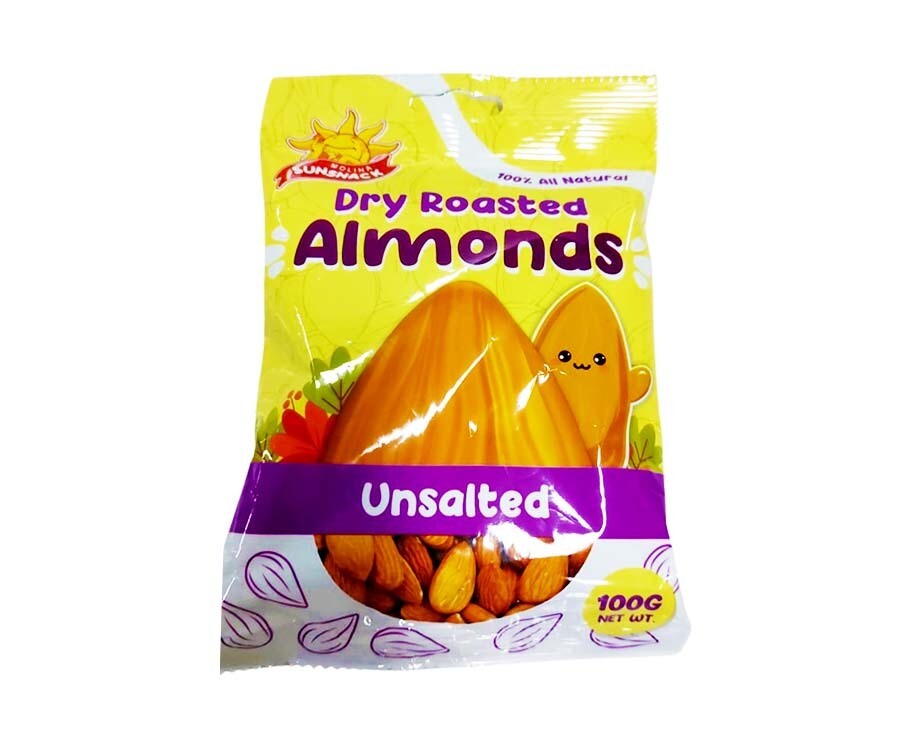 Sunsnack Dry Roasted Almonds Unsalted 100g