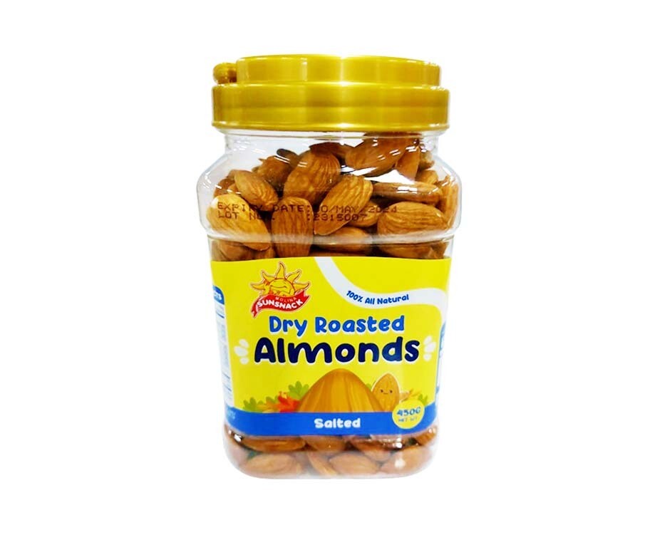 Sunsnack Dry Roasted Almonds Salted 450g