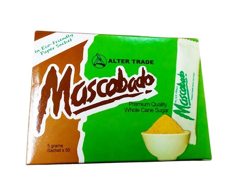 Alter Trade Mascobado Premium Quality Whole Cane Sugar (50 Sachets x 5g)
