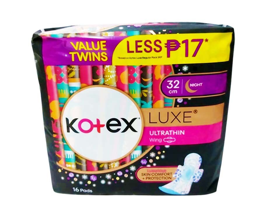 Kotex Luxe Ultra Thin Wing 16 Pads 32cm