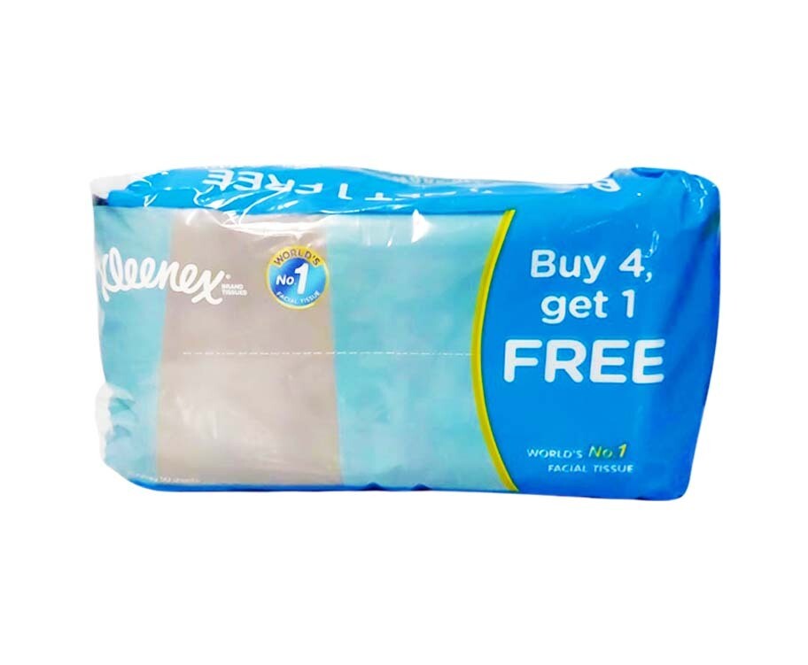 Kleenex Brand Facial Tissue 2 Ply 100 Sheets (4+1 Packs)