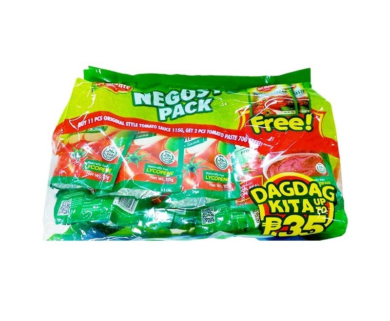 Del Monte Original Style Tomato Sauce (11 Packs x 115g) + Free Del Monte Tomato Paste (2 Packs x 70g)