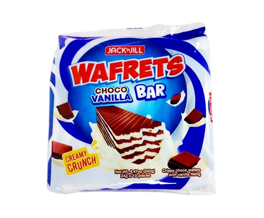 Jack &#39;n Jill Wafrets Choco Vanilla Bar (10 Packs x 24g) 240g