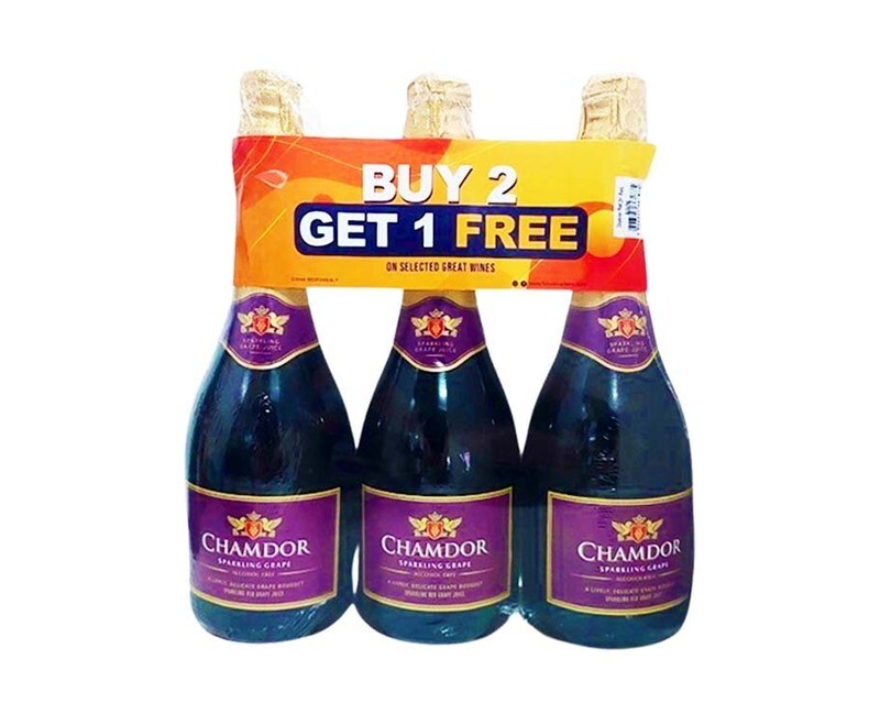 Chamdor Sparkling Grape Juice Alcohol Free (3 Packs x 750mL)