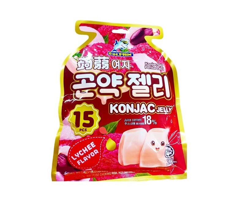 Captain Dolphin Konjac Jelly Lychee Flavor 20g