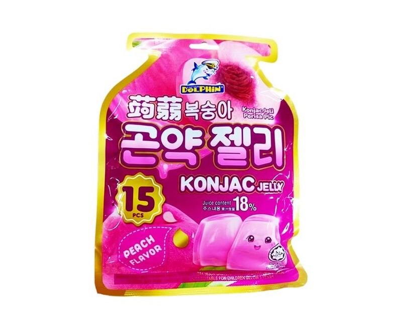 Captain Dolphin Konjac Jelly Peach Flavor 20g