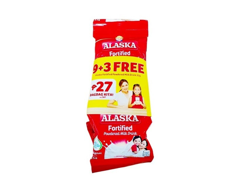 Alaska Fortified Powdered Milk Drink (9+3 Packs x 33g)