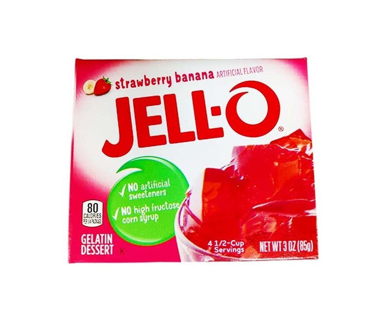 Jell-O Strawberry Banana Gelatin Dessert 85g