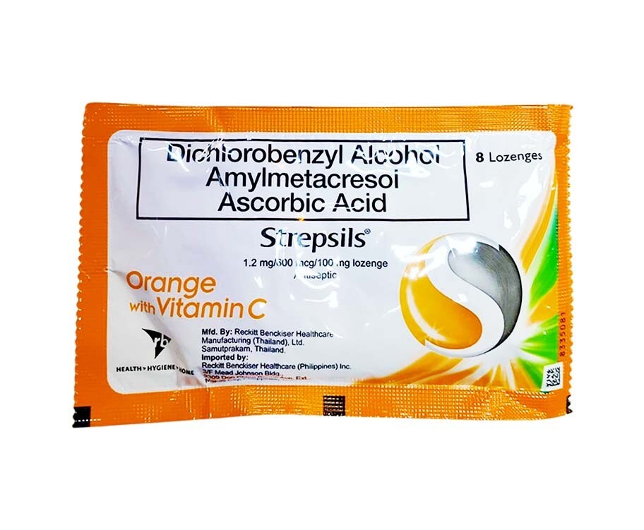 Strepsils Orange with Vitamin C 8 Lozenges