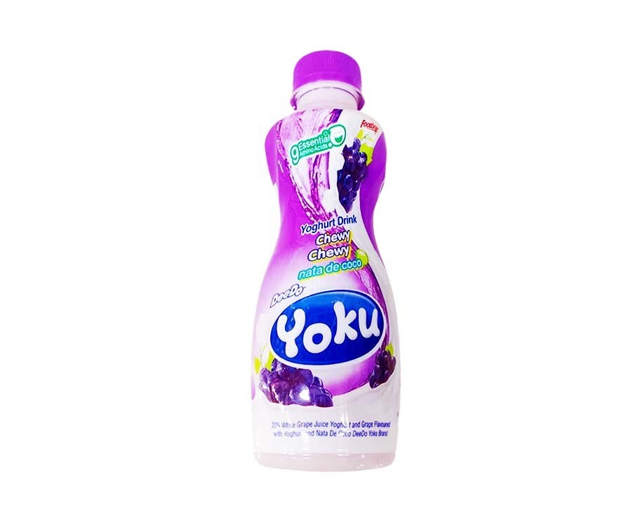 Yoku Yoghurt Drink 20% White Grape Juice Yoghurt and Grape Flavored with Yoghurt and Nata De Coco 230mL