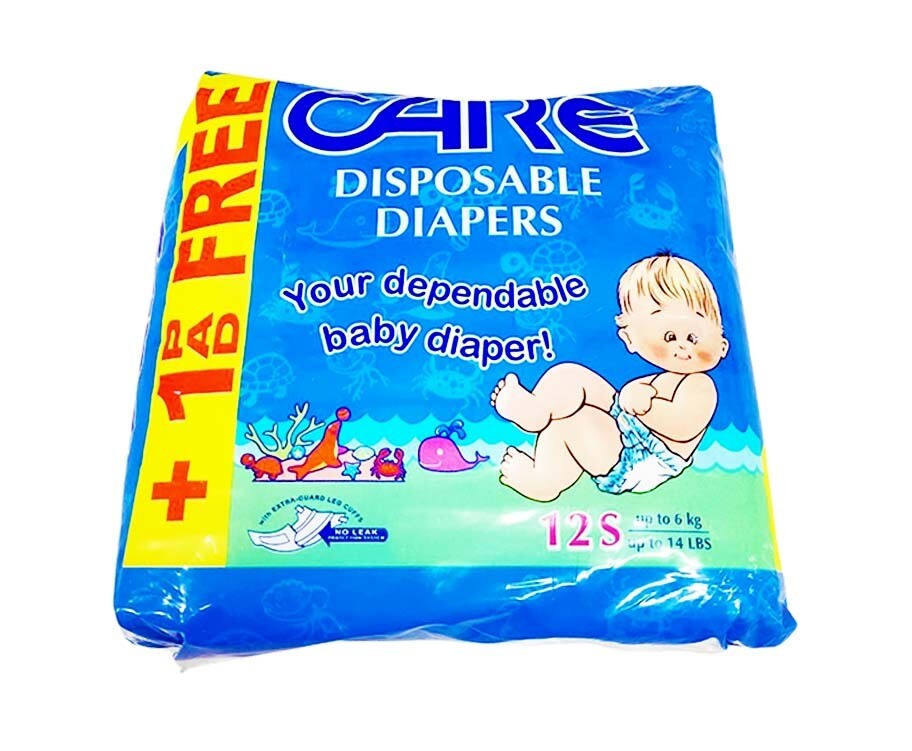Care Disposable Diapers Small 12+1 Pads