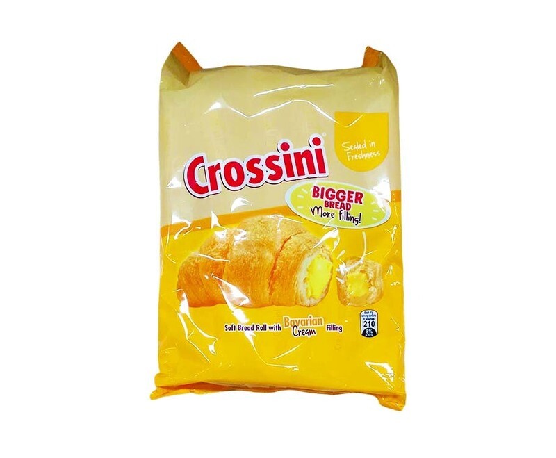Crossini Soft Bread Roll with Bavarian Cream Filling (10 Packs x 37g)