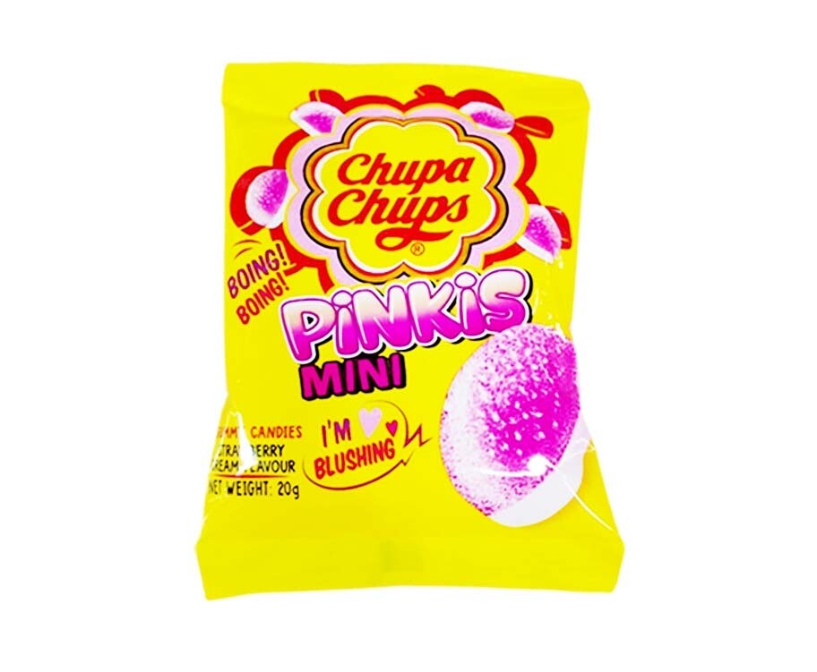 Chupa Chups Pinkis Mini Strawberry Cream Flavour 20g