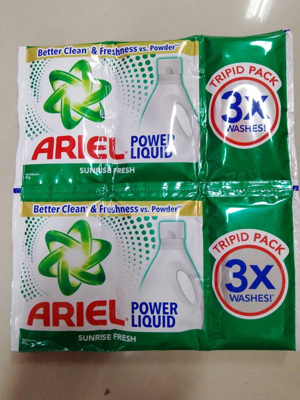 Ariel Powder Liquid Sunrise Fresh (6 Packs x 81g)