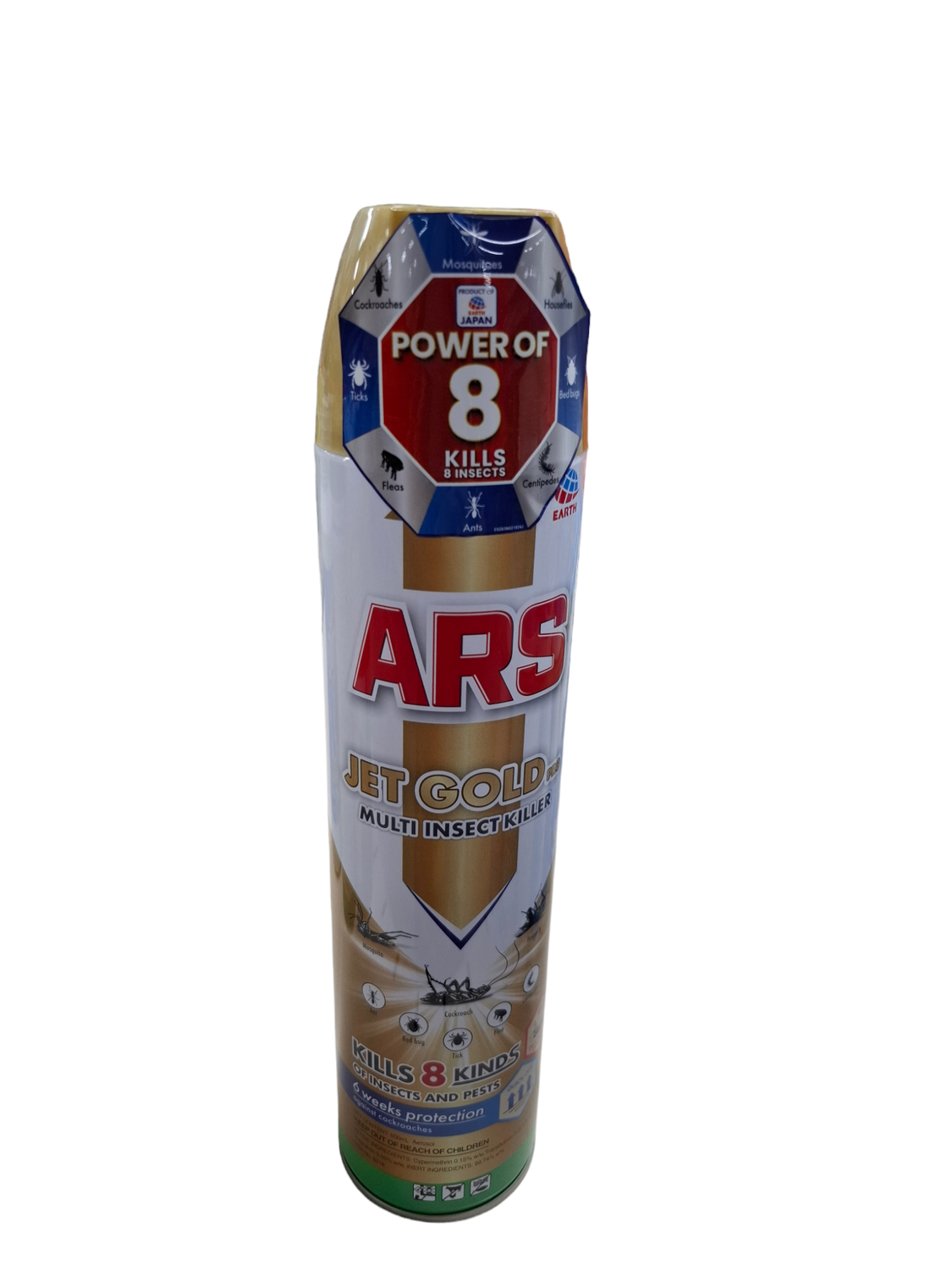 ARS JET GOLD Multi Insect Killer Kills 8 kinds of Insects and Pests 600mL