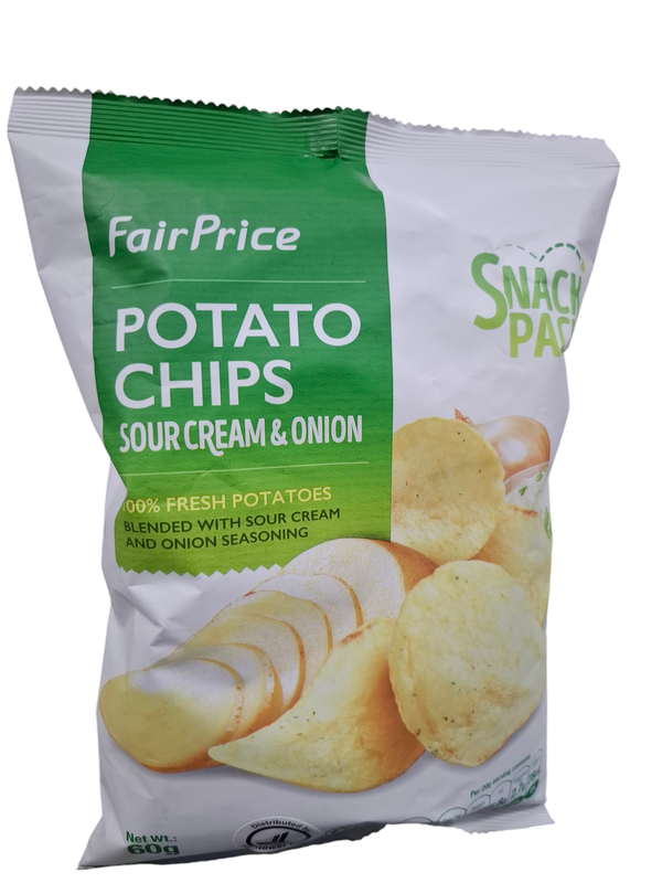 Fair Price Potato Chips Sour Cream &amp; Onion Snack Pack 60g