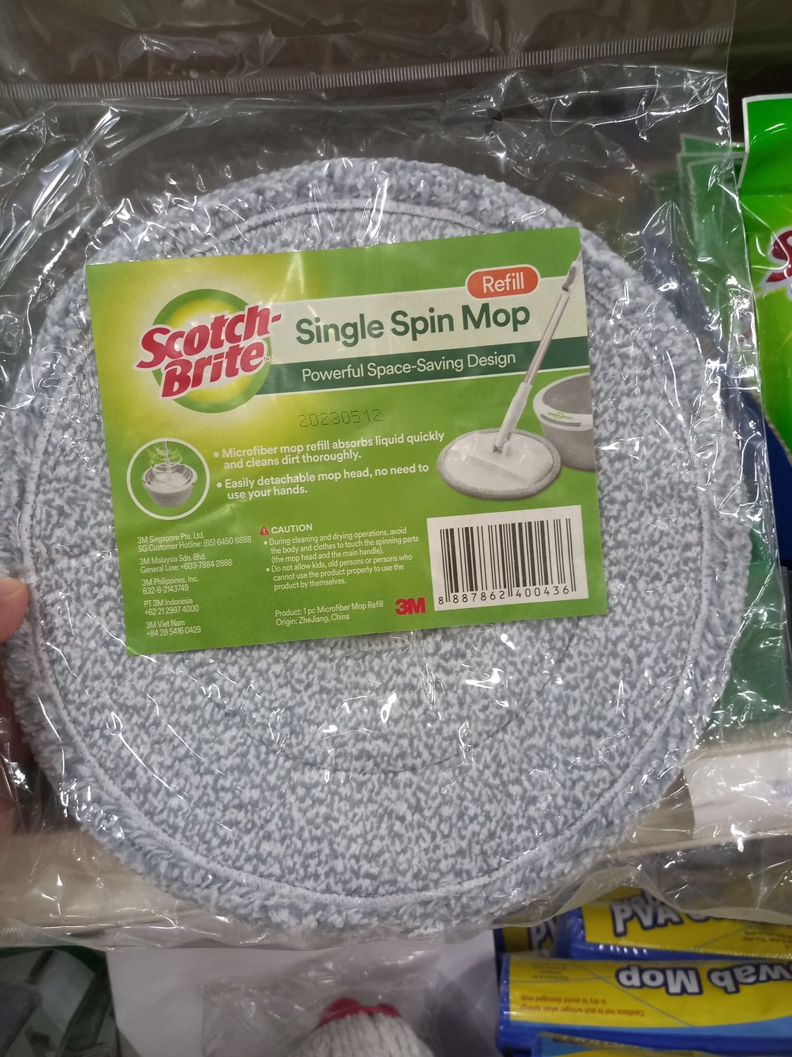 Scotch-brite refill single mop