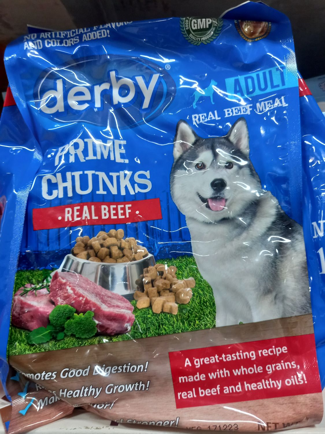 Derby Adult Prime Chunks Real Beef 1kg