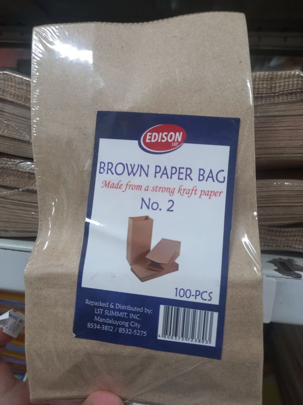 Edison brown paper bag no.2 100pcs