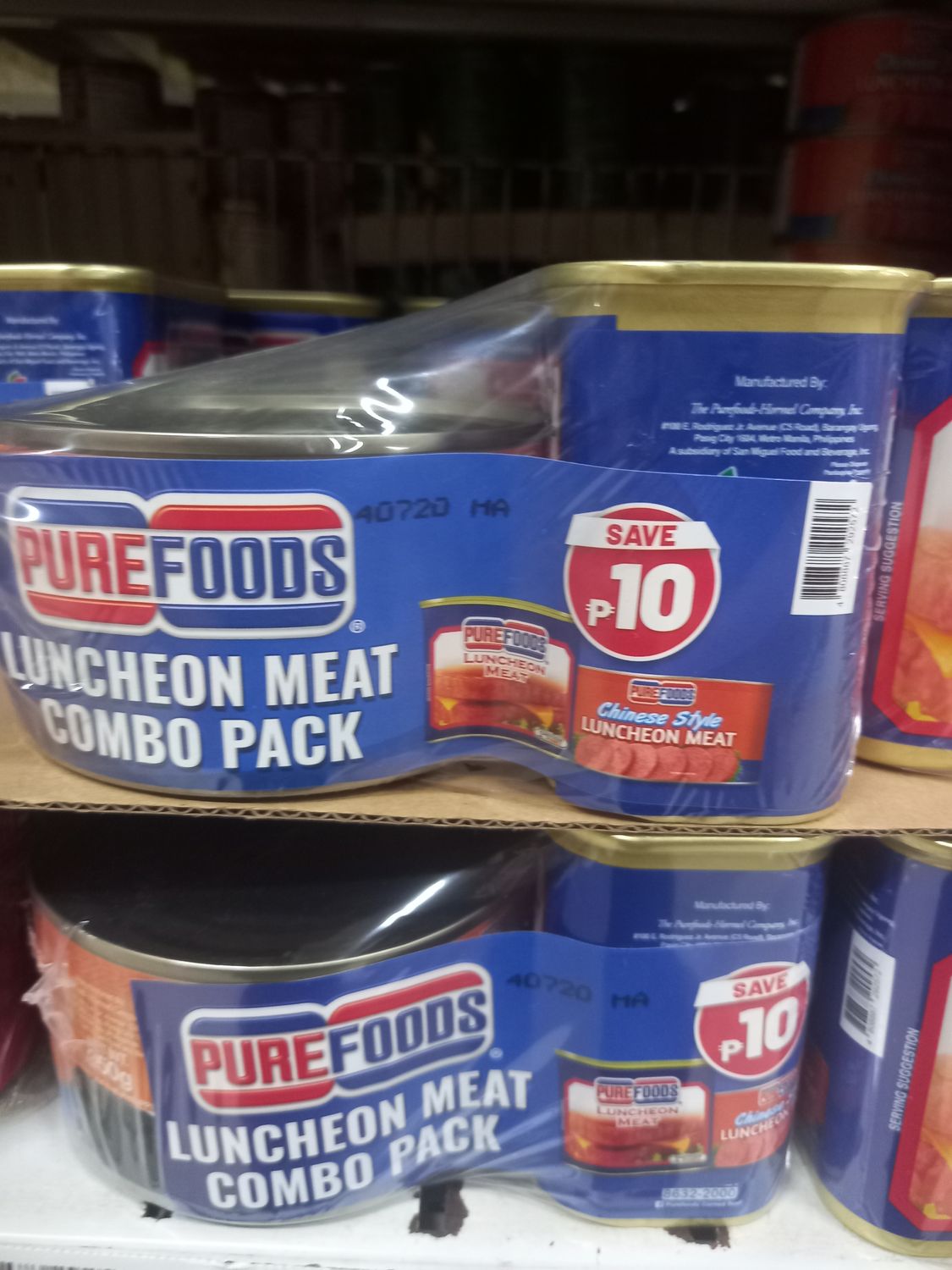 Purefoods luncheon meat combo pack (LM340gxCSLM350G)SAVE 10