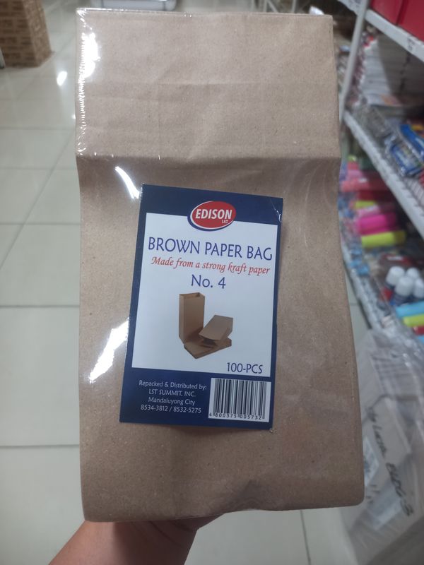 Edison brown paper bag no.4 100 pcs
