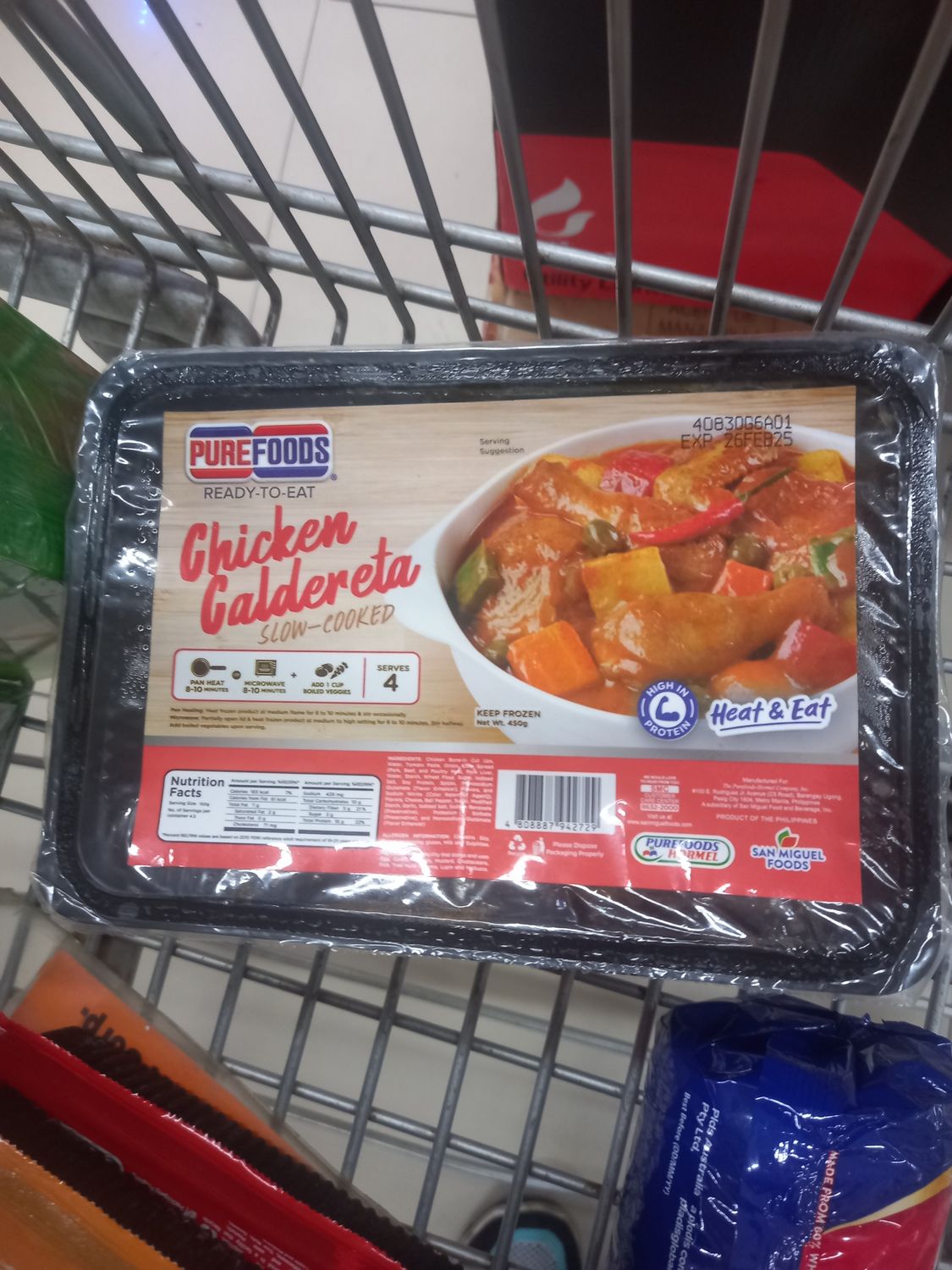 Purefoods ready to eat chicken caldereta