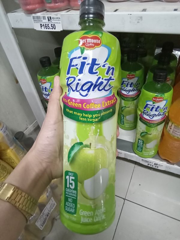 Del monte fit n right green apple 1L