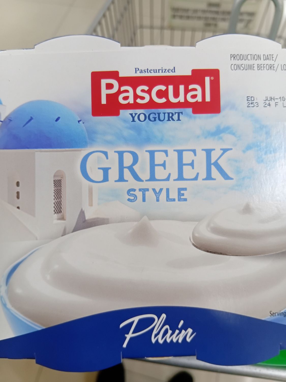 Pascual Pasteurized Yogurt Greek Style Plain (4 Packs x 100g)