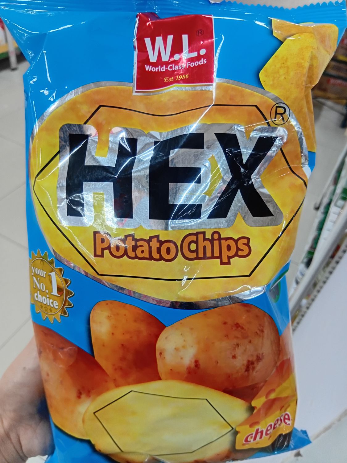 Hex Potato Chips Cheese Flavor 175g