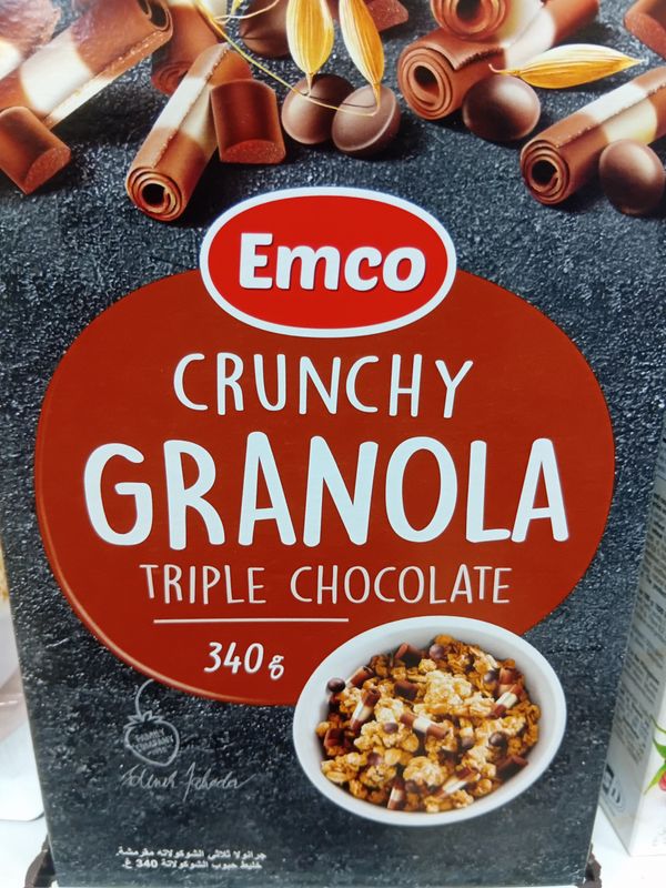 Emco Crunchy Granola Triple Chocolate 340g