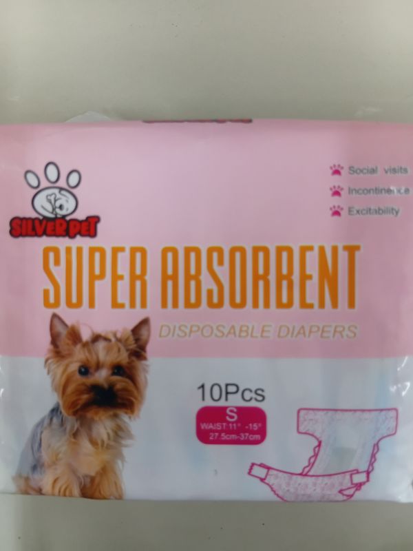 Silver Pet Super Absorbent Disposable Diapers 10pcs Small 25.5cm-37cm