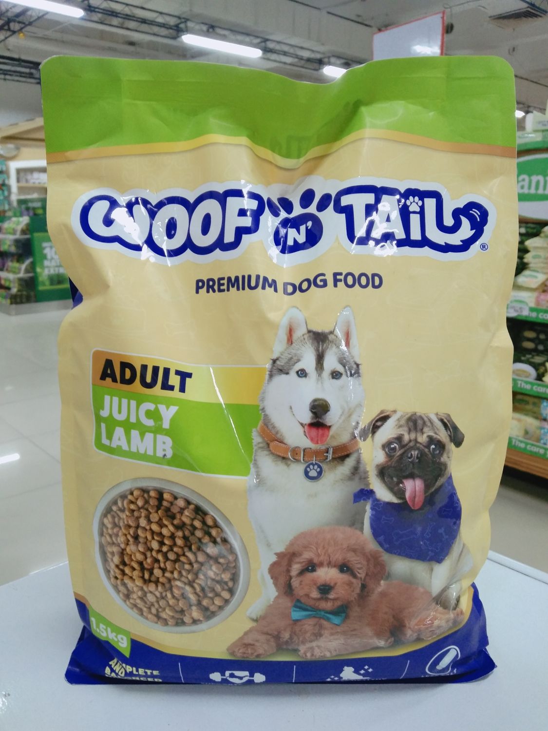 Woof N' Tail Premium Dog Food Adult Juicy Lamb 1.5kg