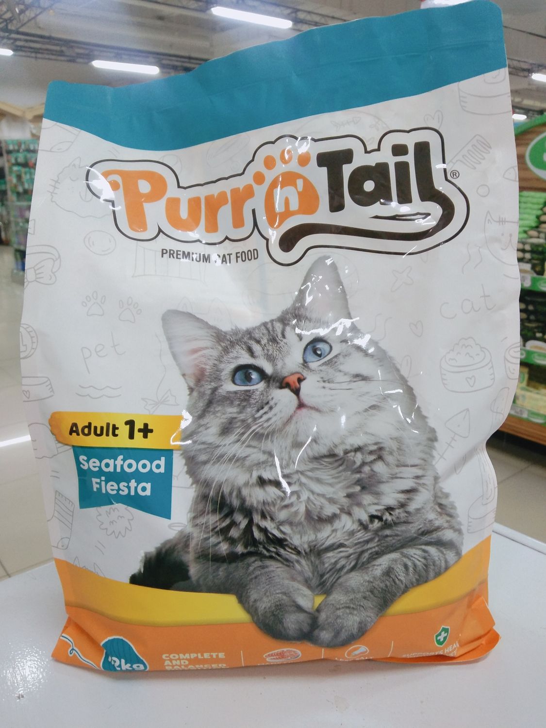 Purr n' Tail Premium Cat Food Adult 1+ Seafood Fiesta 1.2kg