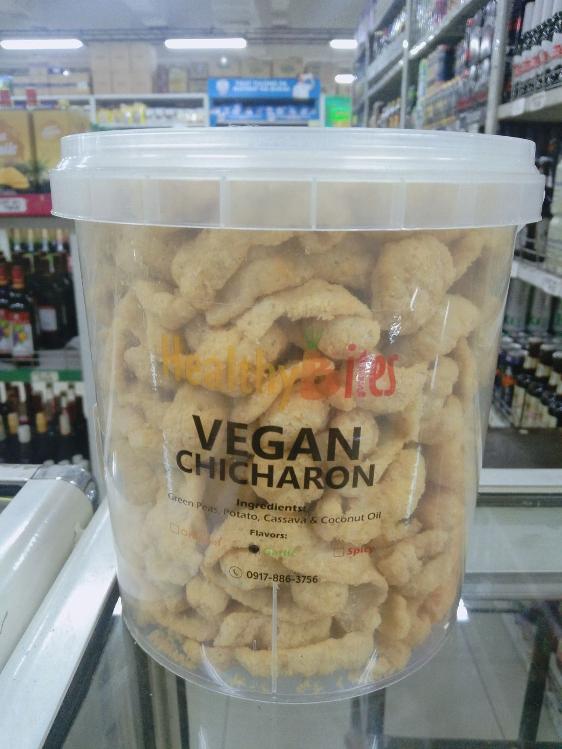 Healthy Bites Vegan Chicharon Garlic Flavor