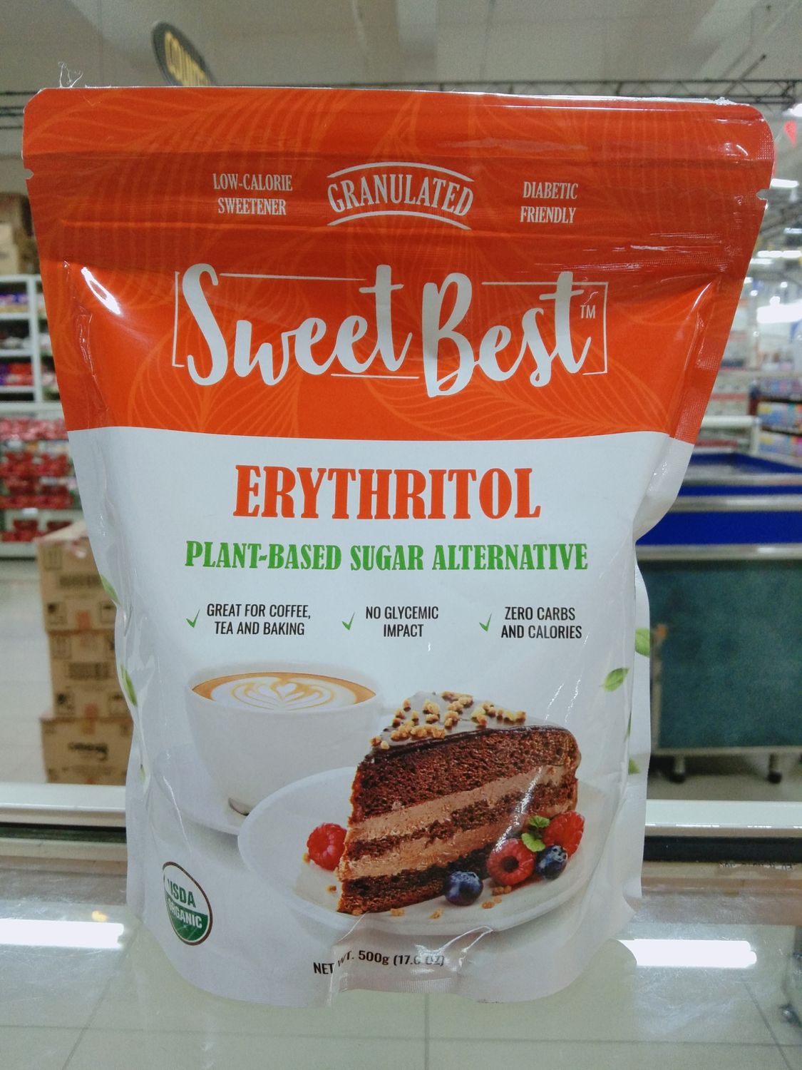 Sweet Best Erythritol Plant-Based Sugar Alternative Granulated 500g